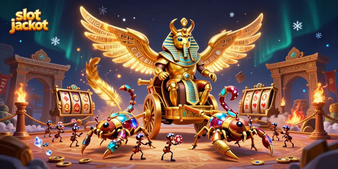 Slot jackpot dengan karakter unik di arena pertempuran, membawa keberuntungan dalam permainan judi