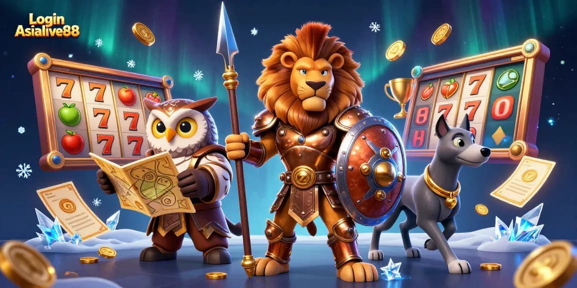 Engage with Login Asialive88 and experience thrilling slot strategy in a vibrant 3D casino scene.