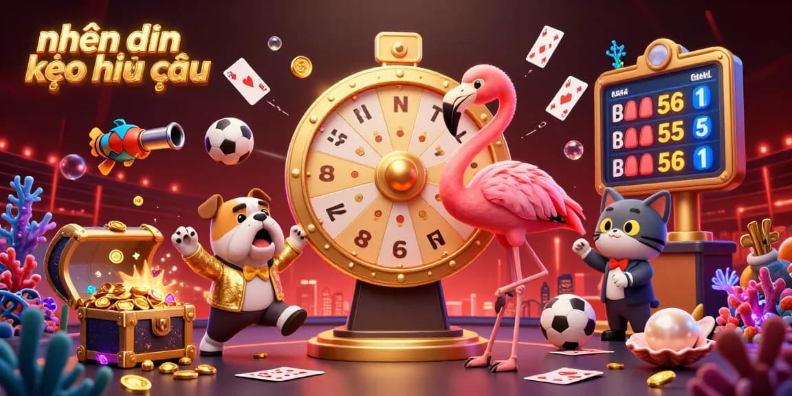 Experience nhận định kèo nhà cái with a vibrant sports betting scene featuring interactive game show elements.