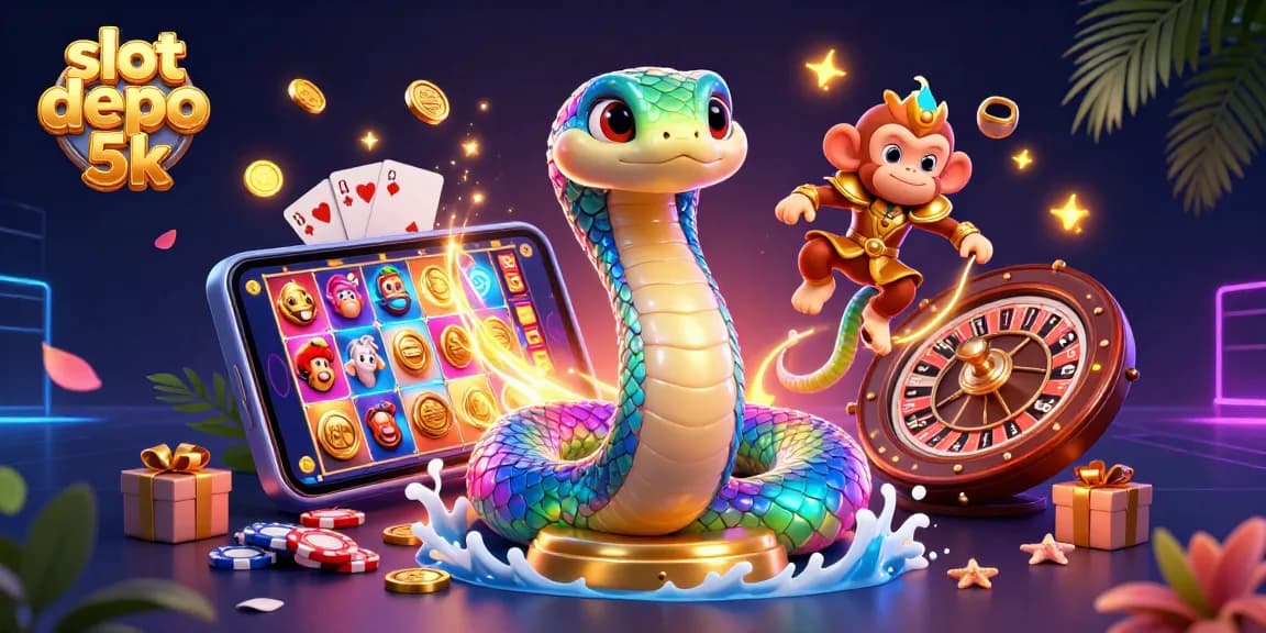 Experience the thrill of slot depo 5k with vibrant game elements and dynamic characters in action.