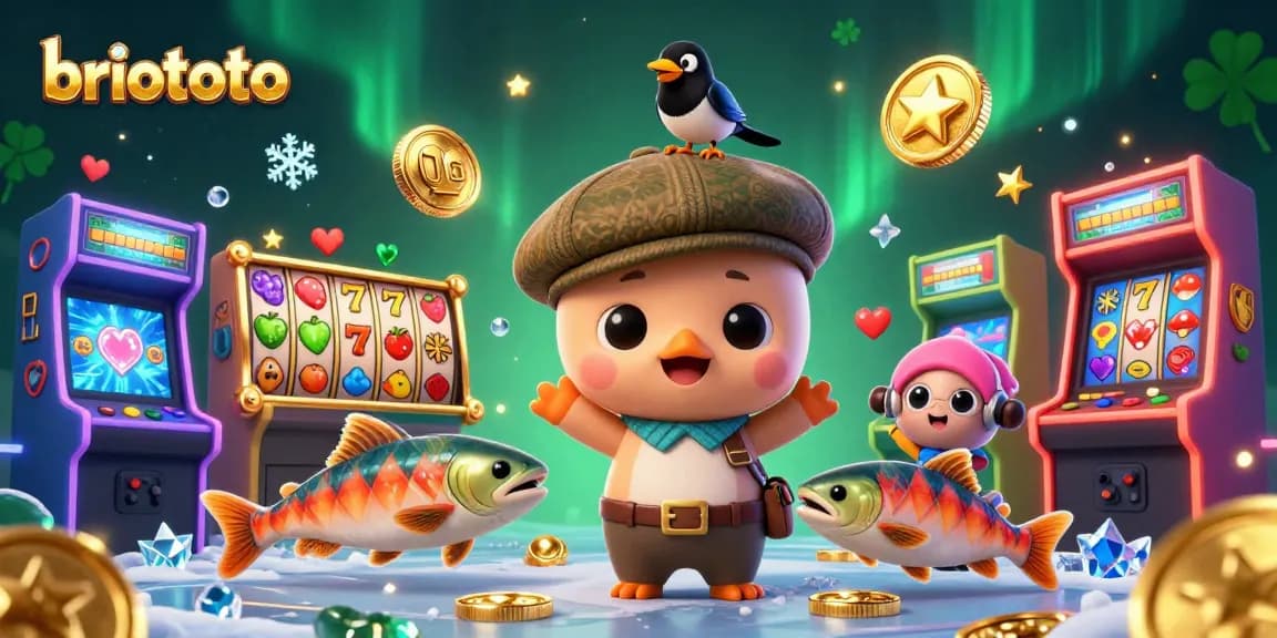 Briototo showcases a lively casino scene featuring the playful Nessie with gold-obsessed friends winning bonuses.