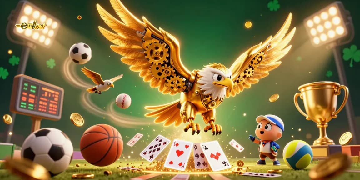 Experience thrilling gameplay with ECLBet's dynamic sports betting scene filled with vibrant elements.