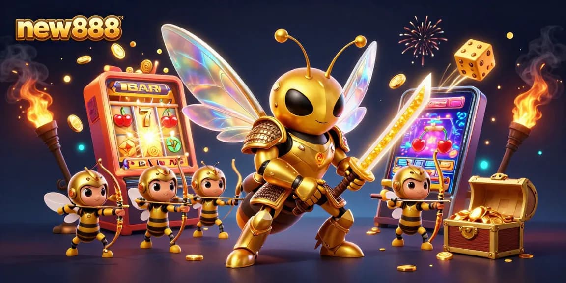 Spin the wheels of new888 in a vibrant online casino scene bursting with action and color!