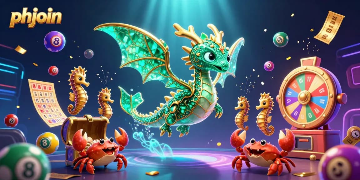 Bettors enjoy vibrant lottery games with phjoin's 3D sea dragon and festive elements