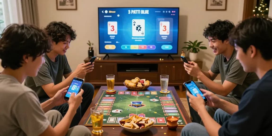 Players enjoying 3 Patti Blue while gaming together, aiming to win big.