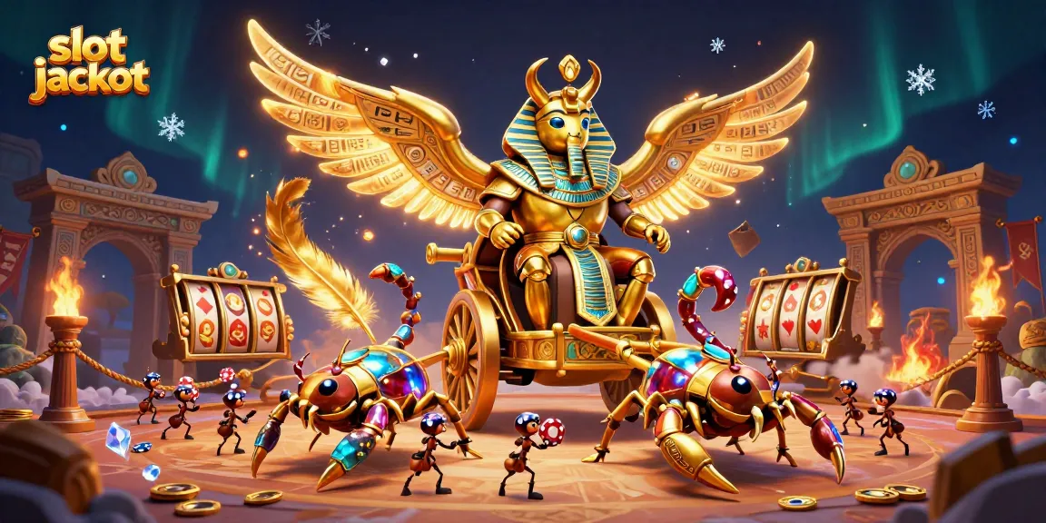 Slot jackpot dengan karakter unik di arena pertempuran, membawa keberuntungan dalam permainan judi