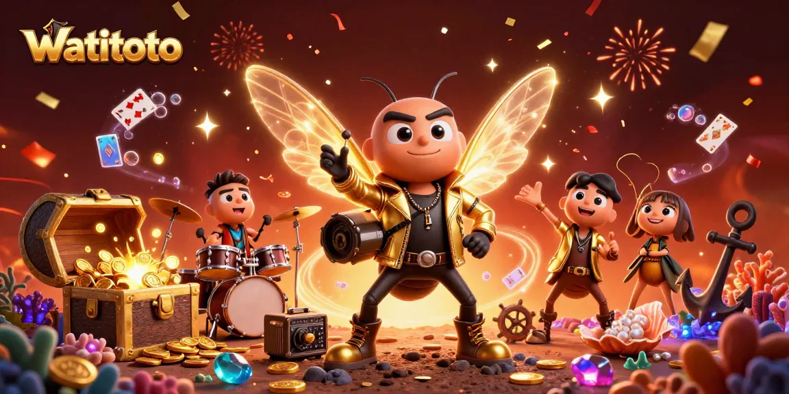 Join the excitement of watitoto as the cicada rock star shines amidst vibrant casino treasures.