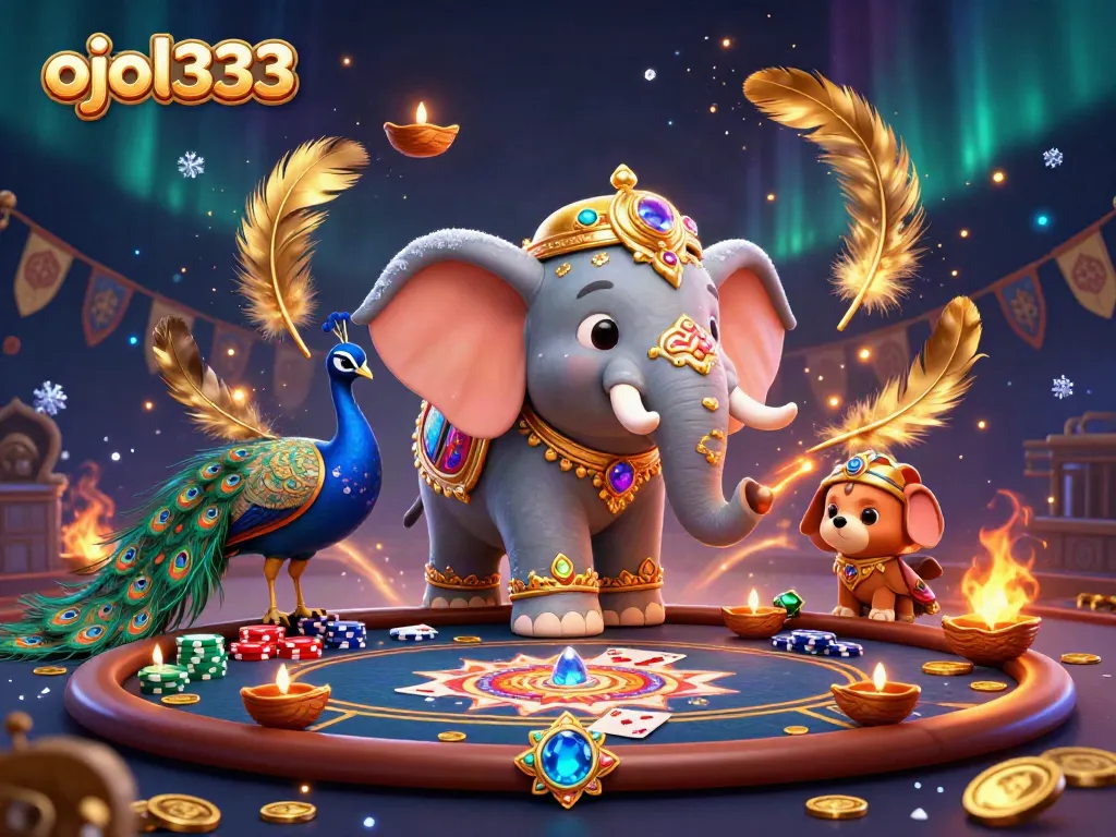 Experience the excitement of ojol333 poker with vibrant characters and immersive casino elements.