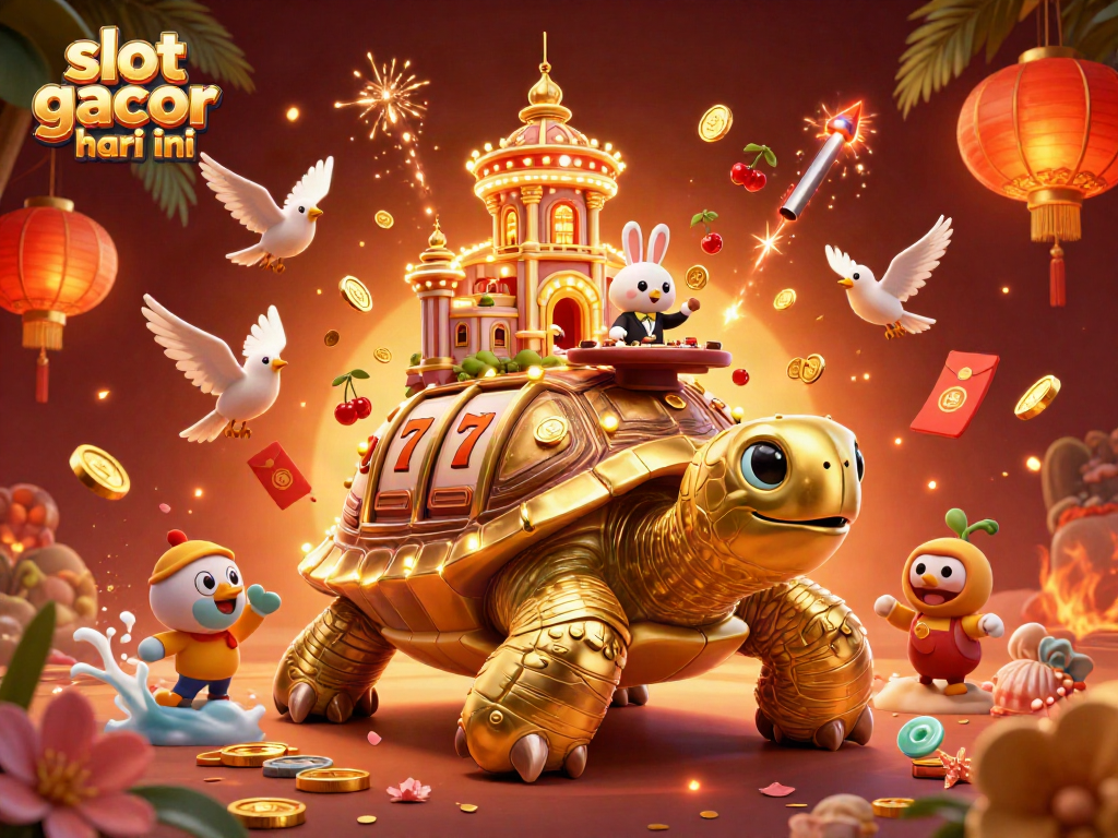 Immerse in thrilling slot gacor hari ini action with 3D cartoon tortoise casino, vibrant elements, and dynamic gameplay elements.