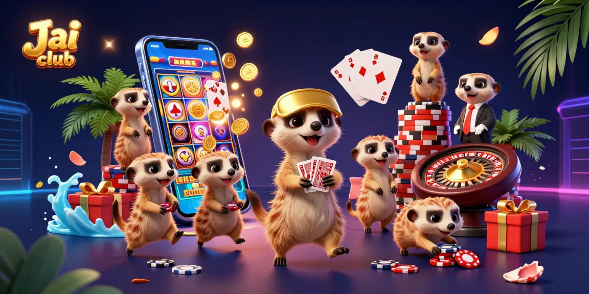 Join the excitement at Jai club where meerkats manage a vibrant casino full of games.