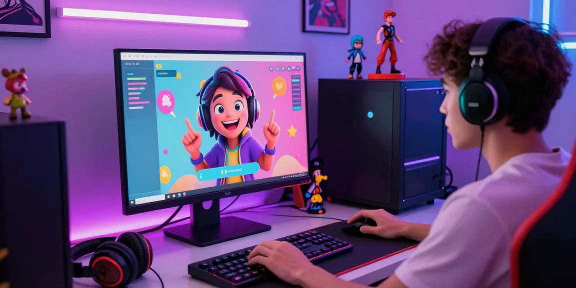 Engaging in nsfw ai chat with vibrant AI characters in a modern gaming setup