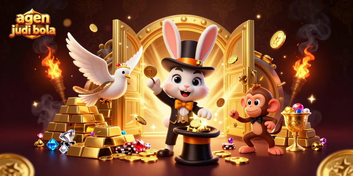 Experience exciting betting opportunities with agen judi bola as a magician rabbit unveils treasures.