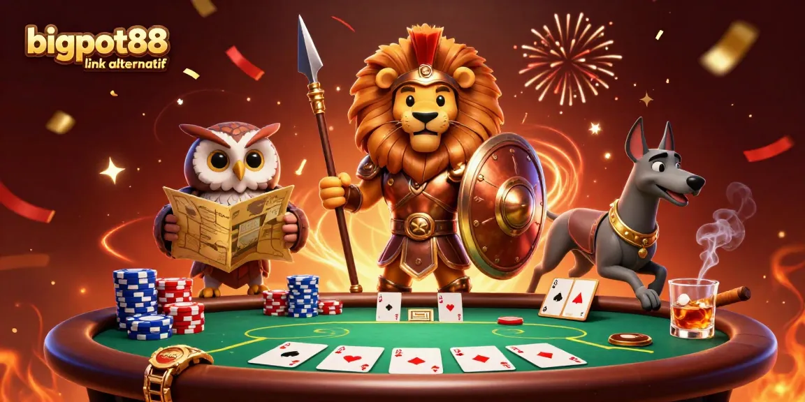 Engage with the bigpot88 link alternatif in a thrilling poker setting featuring dynamic 3D characters.