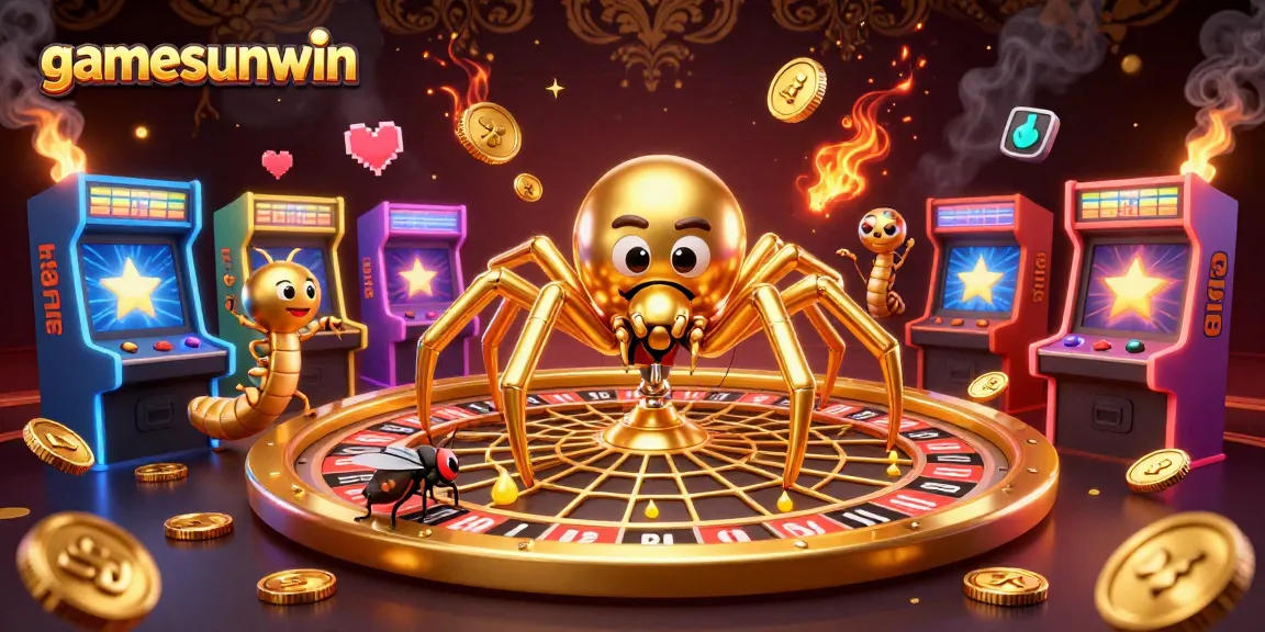 Experience gaming excitement with gamesunwin as the golden spider and centipede croupier immerse players in a vibrant casino world.