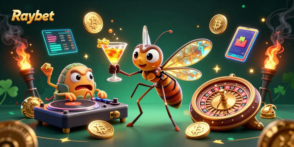 Experience excitement at Raybet with a 3D scene of engaging casino characters and dynamic gaming action.