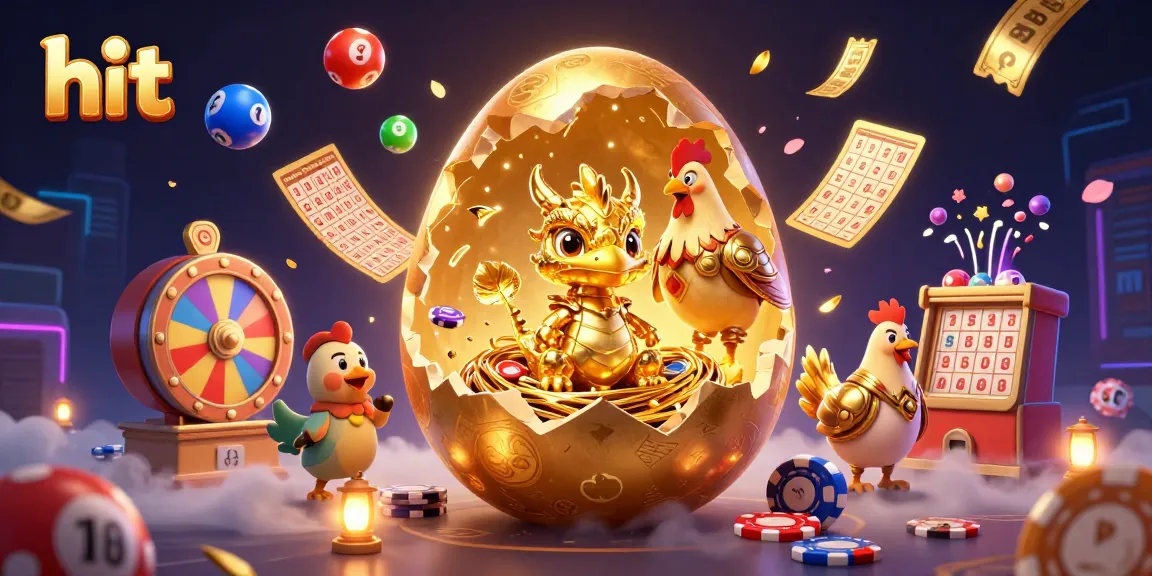 Engage with hit casino experiences featuring a golden dragon and vibrant lottery elements in a rich 3D scene.