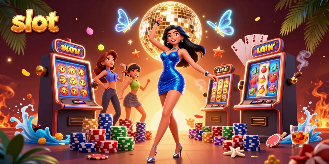 Putar gulungan slot dengan simbol yang cerah dan jackpot dalam pemandangan kasino yang memukau.