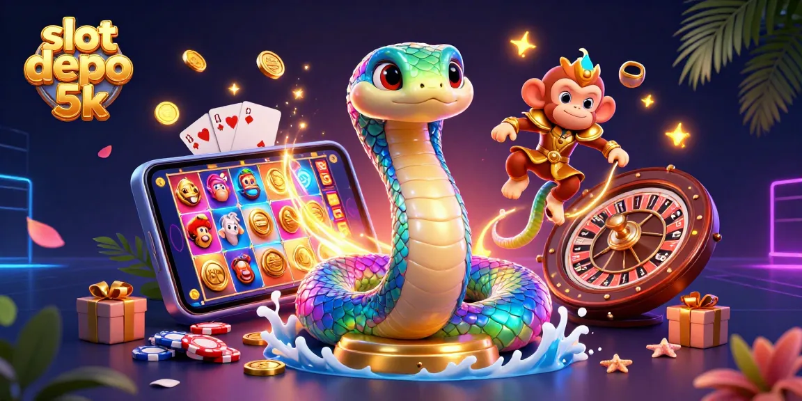 Experience the thrill of slot depo 5k with vibrant game elements and dynamic characters in action.