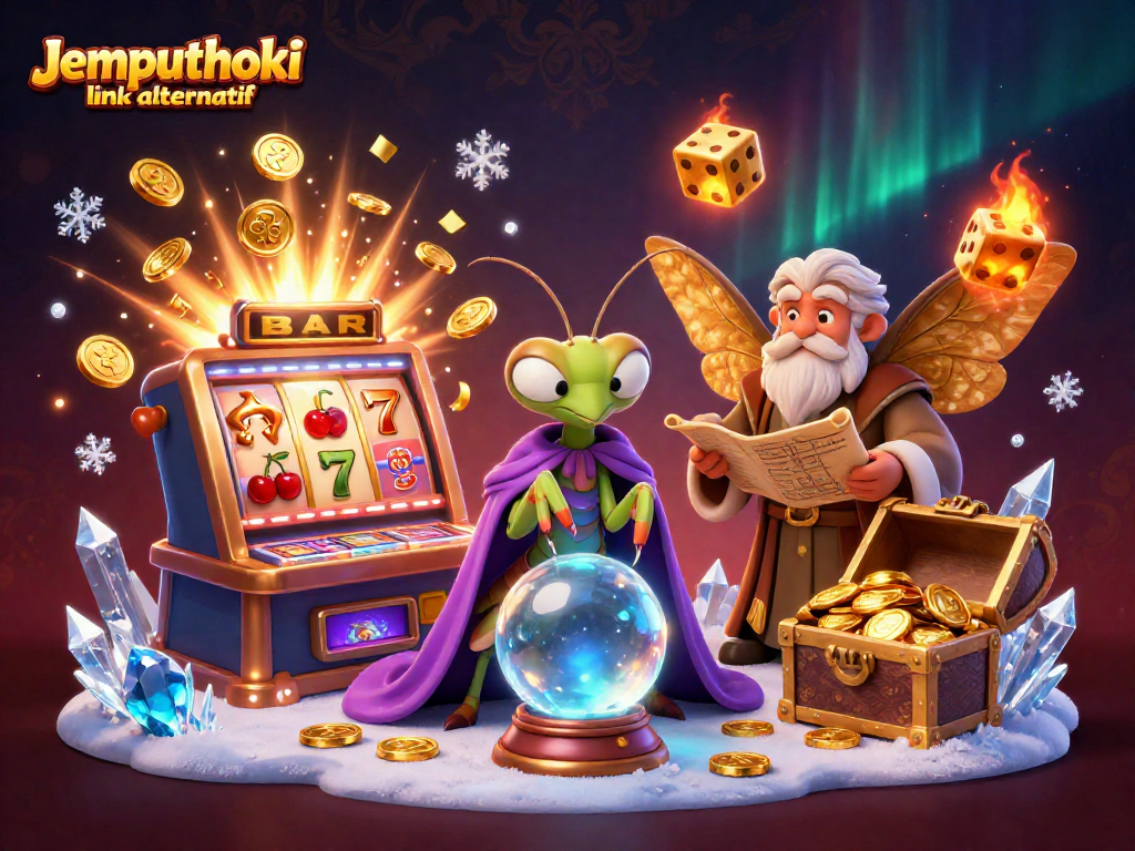 Experience thrilling wins with Jemputhoki link alternatif, showcasing a captivating casino scene with vibrant game elements.