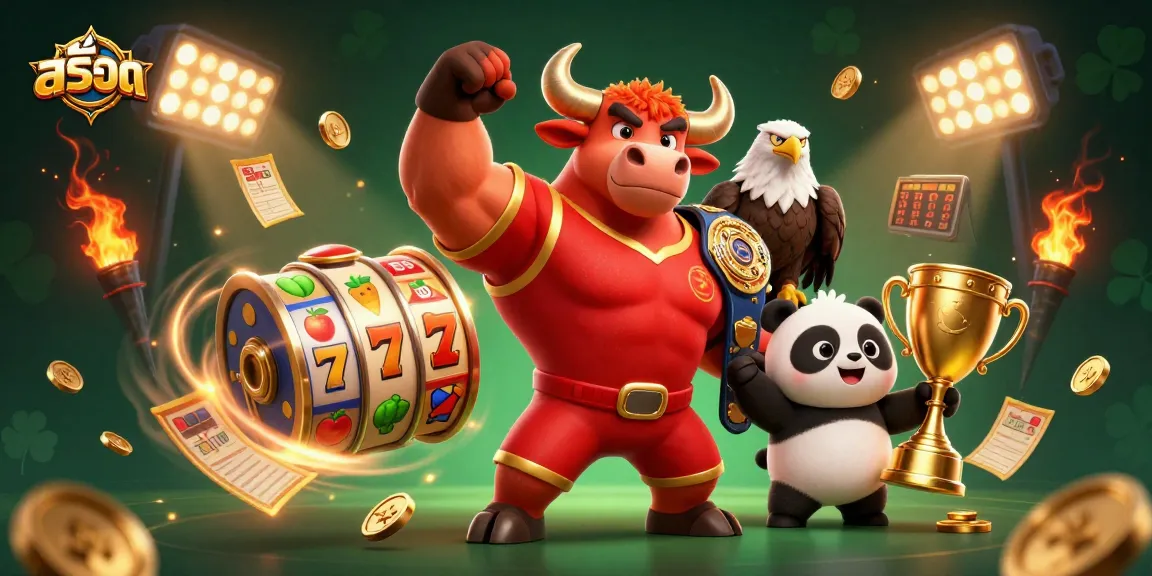 Spin สล็อต with excitement in this vibrant 3D illustration featuring winning characters and game elements!