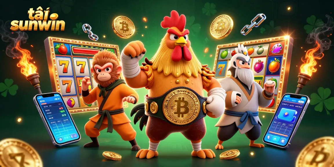 Experience excitement with tải sunwin in this vibrant, action-packed casino illustration.