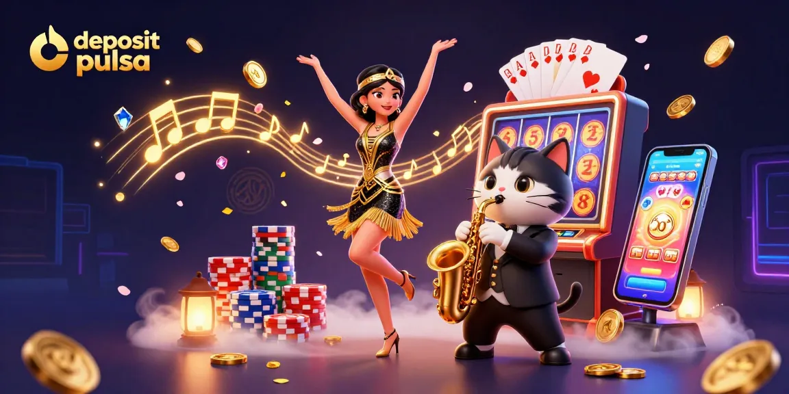 Ikuti slot deposit pulsa yang mengasyikkan dengan karakter yang penuh warna dan kemenangan emas di sekitarnya.