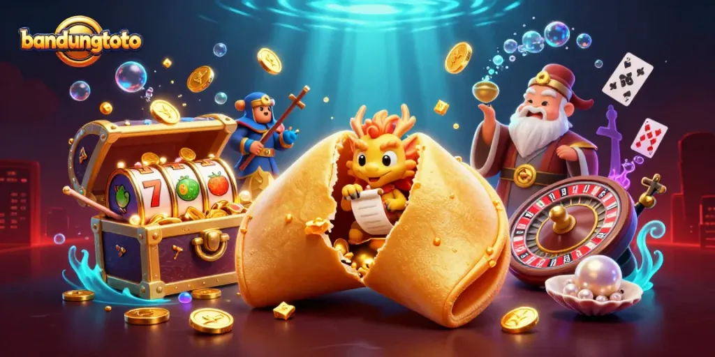 Experience thrilling gameplay with bandungtoto's interactive illustration showcasing vibrant casino elements.
