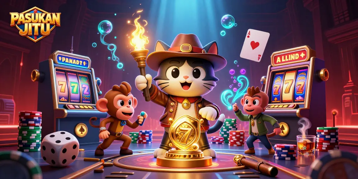 Play exciting games with PASUKAN JITU as the daring explorer uncovers golden artifacts in a thrilling casino adventure.