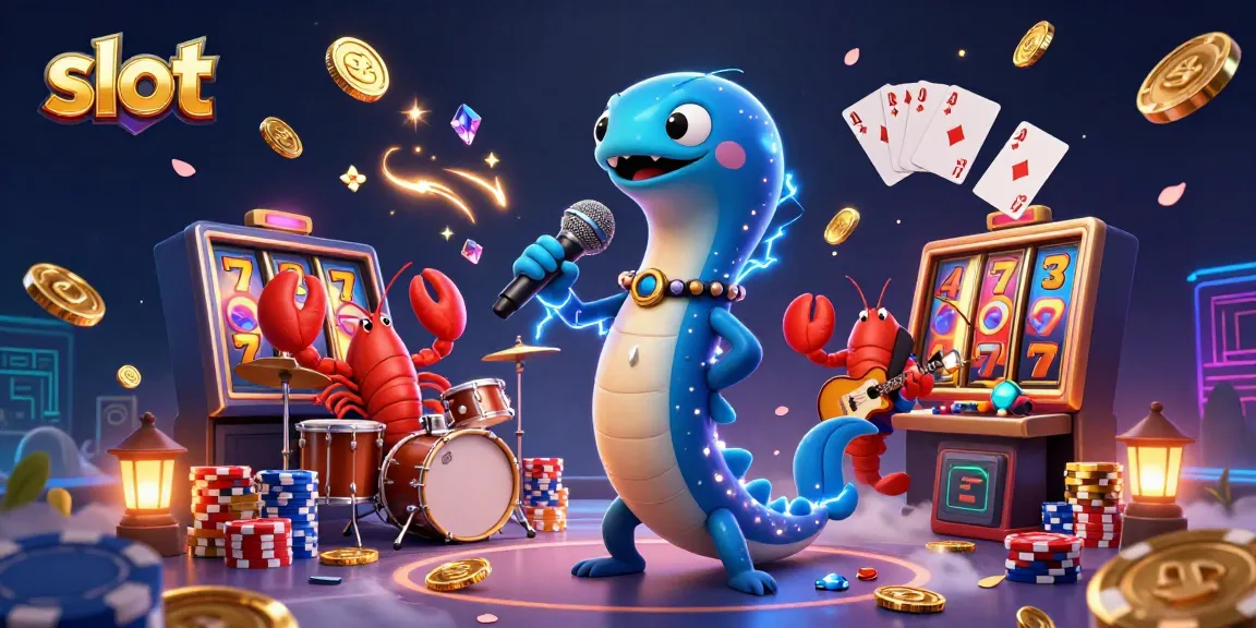 Spin the slot reels with the electric eel DJ and vibrant casino elements in an underwater scene.