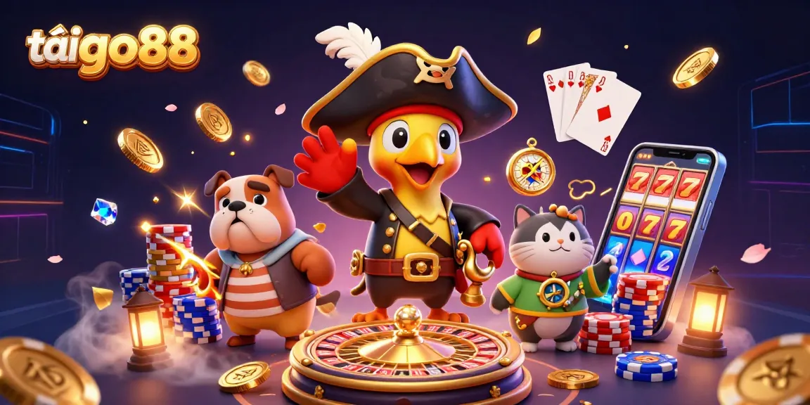 Spin the reels and download tải go88 for thrilling online casino gaming action with engaging character illustrations.