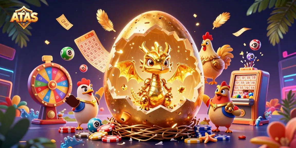 Experience thrilling action at ATAS with vibrant golden dragon and dynamic gaming elements.