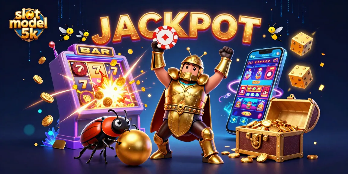 Spin to win with slot modal 5k, a vivid illustration of exciting casino action.