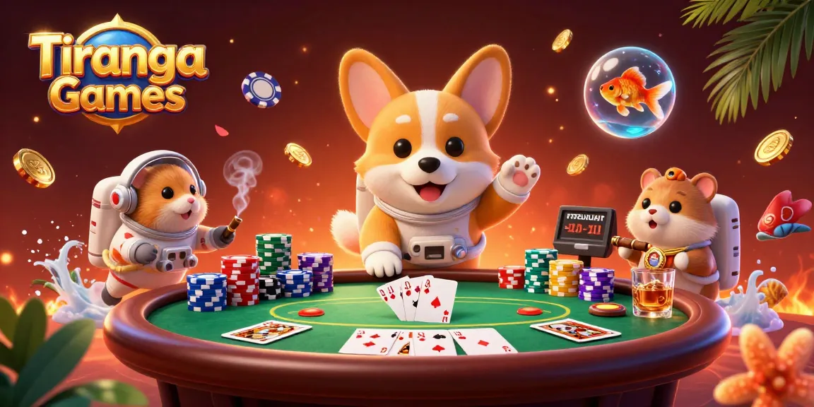 Tiranga Games promotes a thrilling space-themed casino atmosphere featuring fun characters and dynamic gaming elements.