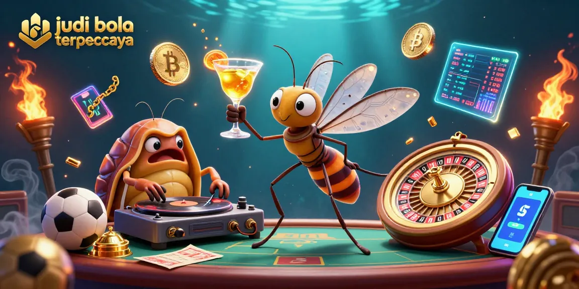 Experience the excitement of judi bola terpercaya with this vibrant casino illustration.