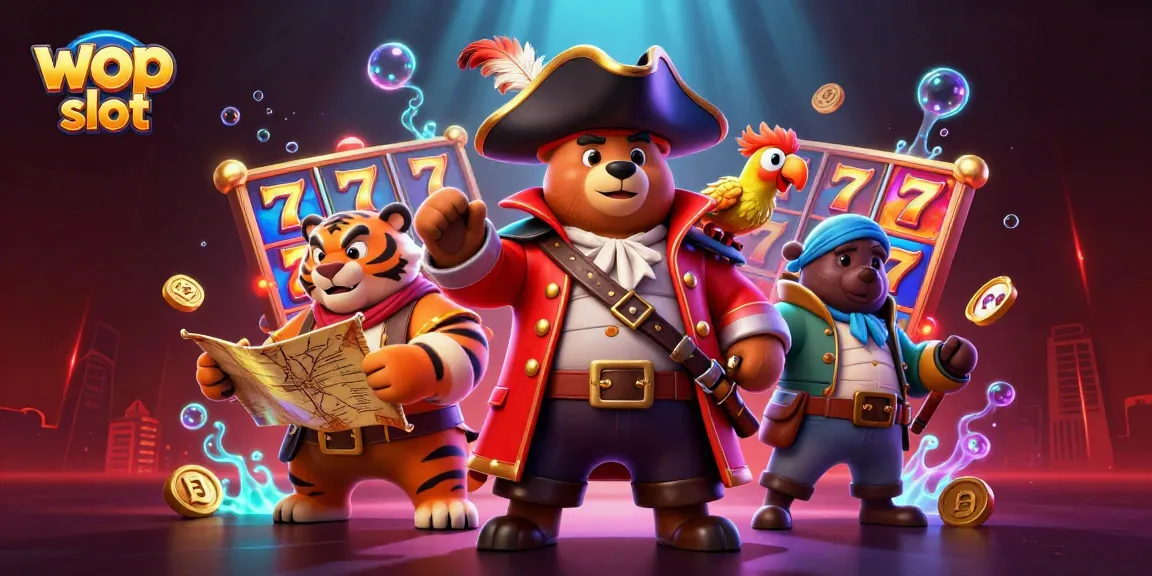 Engage in thrilling gameplay with wop slot showcasing dynamic slot reels and pirate-themed characters.