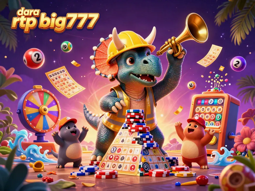 Join the excitement of gambling with dara rtp big777 as characters celebrate with vibrant casino elements.