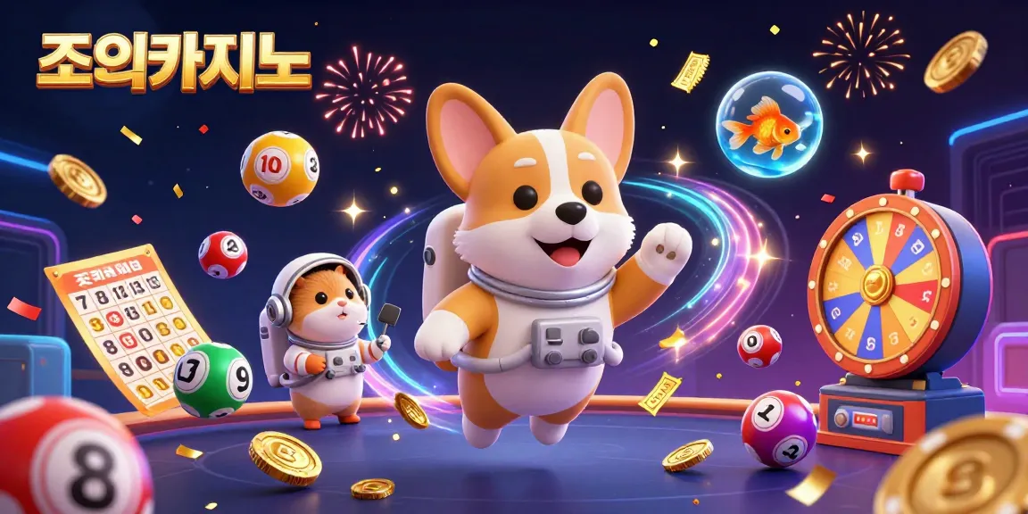 Experience excitement at 조이카지노 with a lively space casino scene featuring unique characters and dynamic game elements.