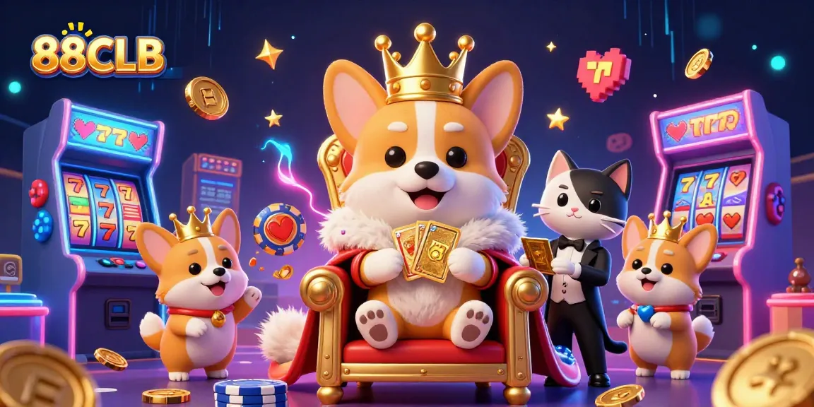 Enjoy 88CLB's thrilling jackpot experience with exciting slot reels and vibrant characters.