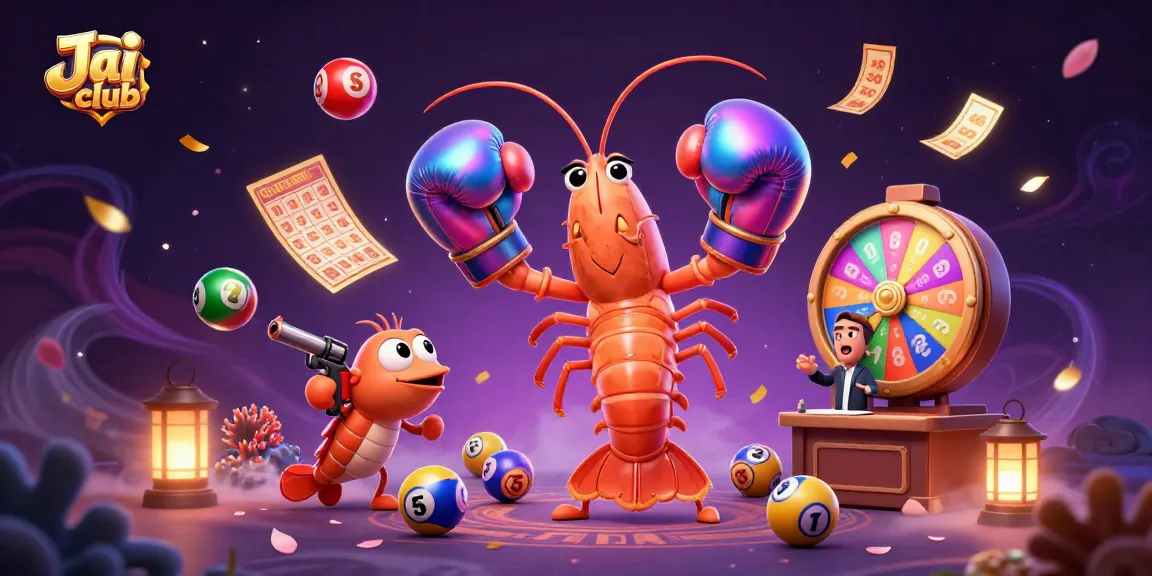 Experience thrilling gameplay on Jai club with vibrant lottery elements and lively characters.