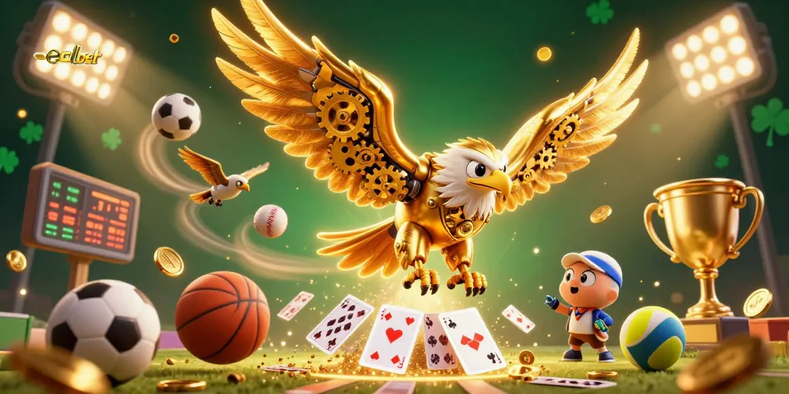 Experience thrilling gameplay with ECLBet's dynamic sports betting scene filled with vibrant elements.