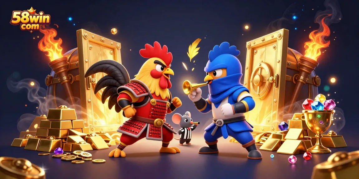 Players enjoy thrilling action at 58win com, featuring iconic rooster characters battling for ultimate victory.