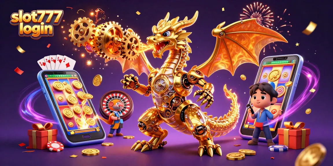 Experience thrilling wins with slot777 login in a vibrant casino adventure showcasing spinning reels and golden treasures.