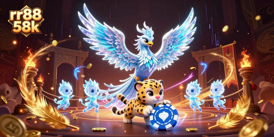 Engage in gambling adventures with rr88 58k, featuring magical characters, and vibrant casino elements.