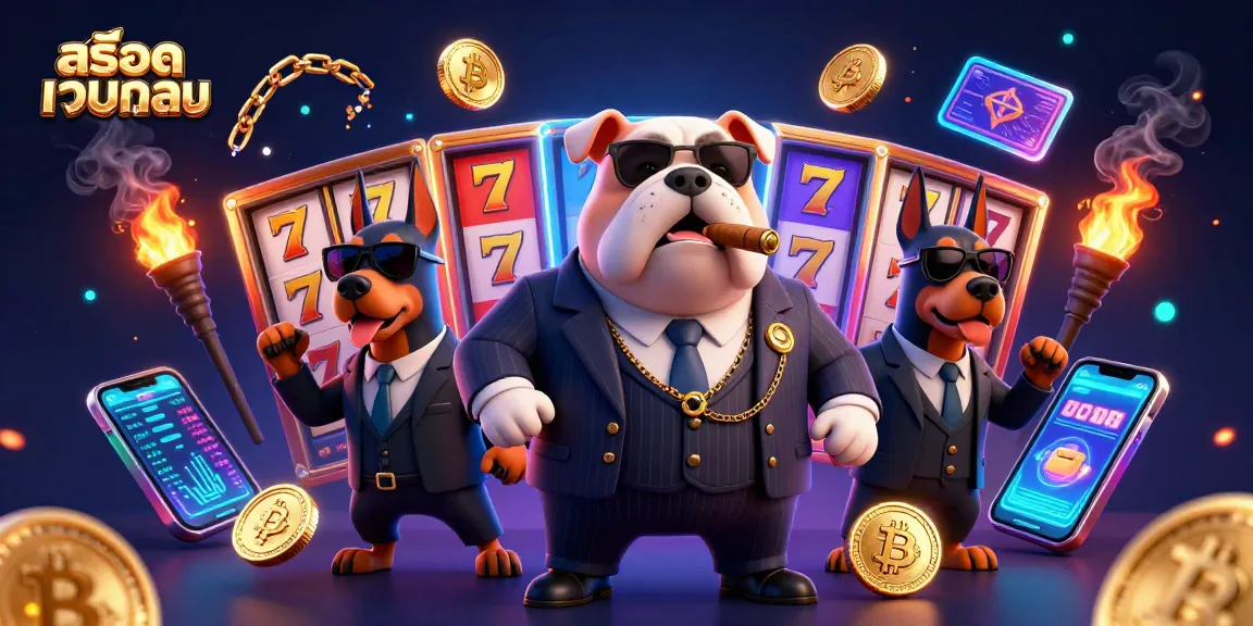 Play สล็อตเว็บตรง with high stakes and enjoy vibrant slot reels surrounded by cryptocurrency elements.