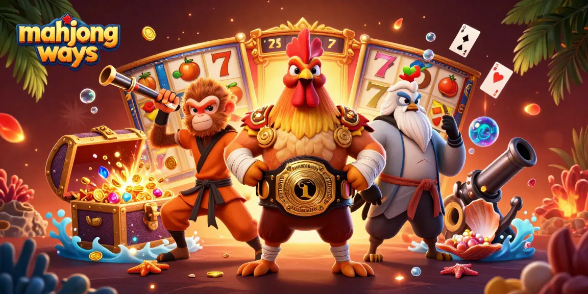 Experience mahjong ways in a dynamic 3D casino scene featuring vibrant characters and rich game elements.
