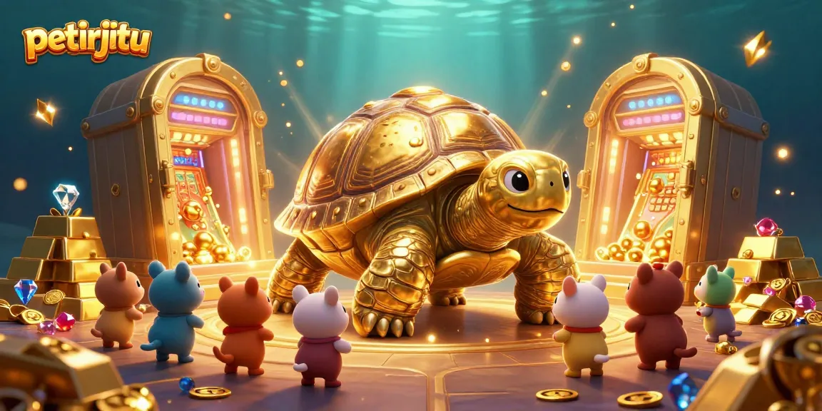 Menangkan keberuntunganmu di petirjitu dengan mesin pinball emas dan harta karun yang bersinar.