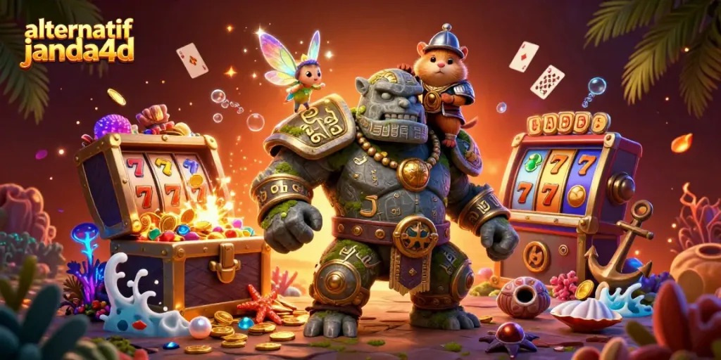Alternatif janda4d memperlihatkan golem dan teman-temannya dalam suasana kasino yang meriah!