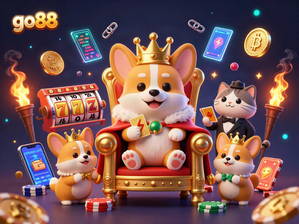 Engage with go88's thrilling slots and jackpot excitement in a vibrant, animated scene.