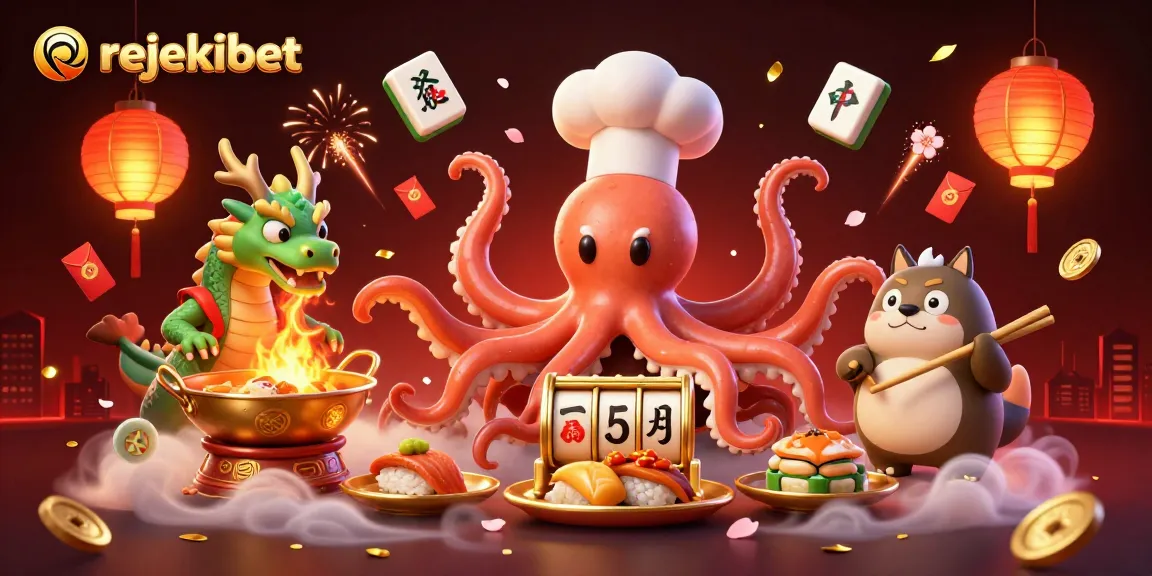 Spin lucky reels and win with rejekibet, featuring colorful casino elements and characters.