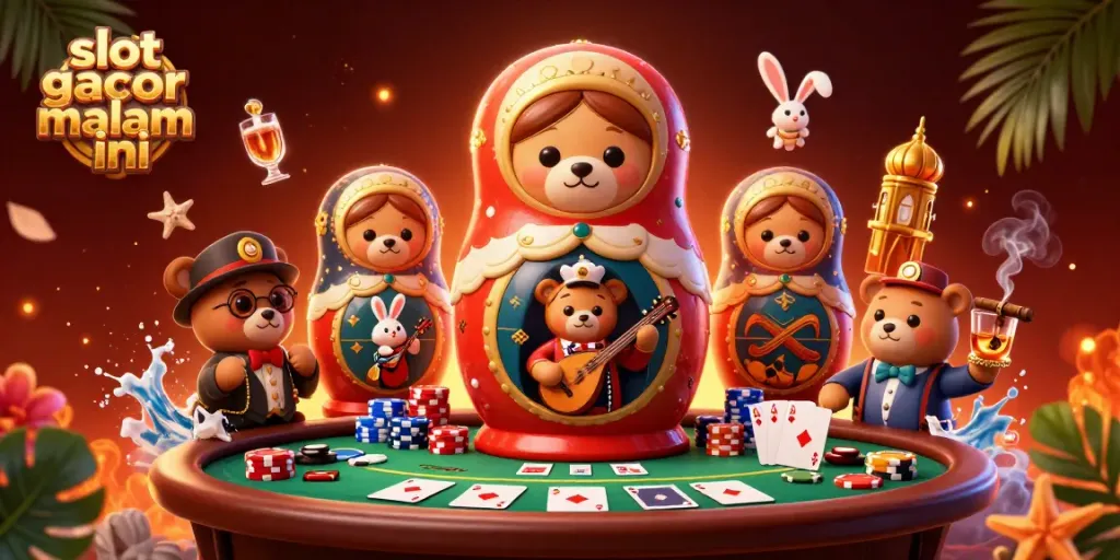 Rasakan kegembiraan slot gacor malam ini dengan karakter kartun kasino yang beraksi penuh gaya.